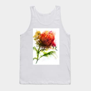 Crazy Red Flower Tank Top